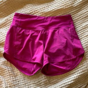 Lululemon speed up shorts, size 4, 4 inch